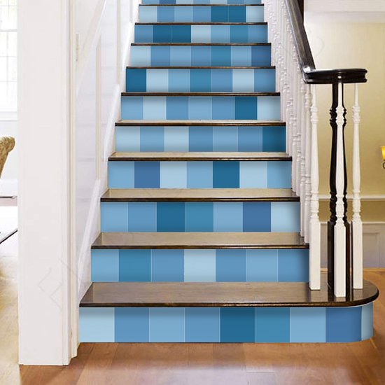 Ulticool Décoration Stickers carrelages - Blauw Clair Couleurs Bleu - 15x15 cm - 15 pièces