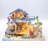 Hongda DIY Miniature Houses - Kit de modèle - Modélisme en bois - Pour Adultes (14 ans et plus) - Maison de poupée - DIY - Maison de plage - (Legend de la mer Blue )