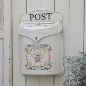 Muur Mailbox Mailbox Wall Mount Mailboxen voor Buiten Vintage Mailbox voor Huis Blauw Home Decor Metalen Mailbox Tuin Outdoor Bee Patroon