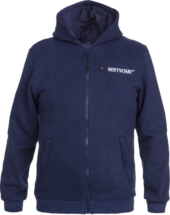 Verwarmd Vest - Heren | Verwarmde Hoodie | Vijf Verwarmingszones | Marineblauw | Incl. Powerbank | XXL