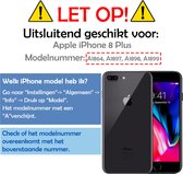 Hoesje Geschikt voor iPhone 8 Plus Hoesje Magnetische Adsorptie Back Case - Hoes Geschikt voor iPhone 8 Plus Hoesje Met Metalen Frame - Zwart - 2 Stuks