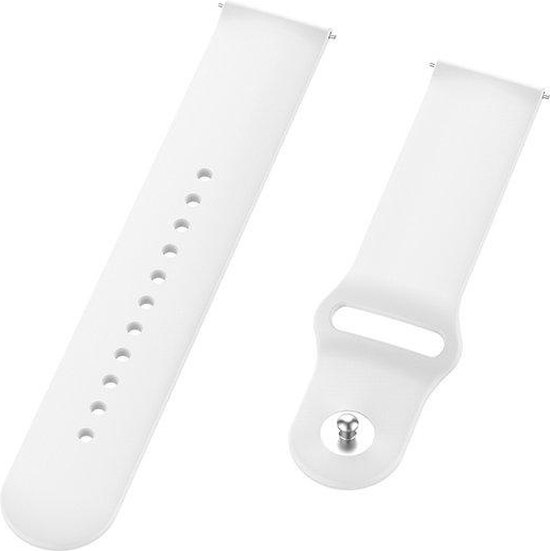 Strap-it Samsung Galaxy Watch 5 - Bracelet sport 40mm (blanc) - Bracelet silicone Galaxy Watch 5 40 mm - Incl. protection d'écran protecteur d'écran - Protecteur d'étui de protection d'étui - Étui rigide transparent à couverture complète