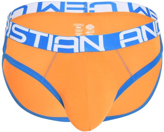 Andrew Christian CoolFlex Modal Brief w/ SHOW-IT® Orange - MAAT S - Heren Ondergoed - Slip voor Man - Mannen Slip