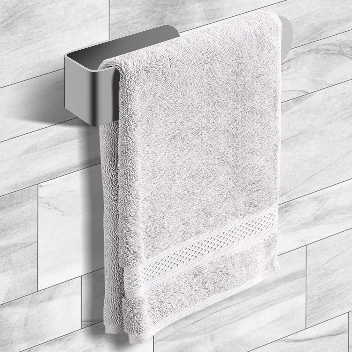 Joejis Zelfklevende Handdoekrek Badkamer 19 cm - Wandmontage voor Badkamer Handdoeken - Sterk Zelfklevend 3M - Roestvrij Staal - Boren niet nodig