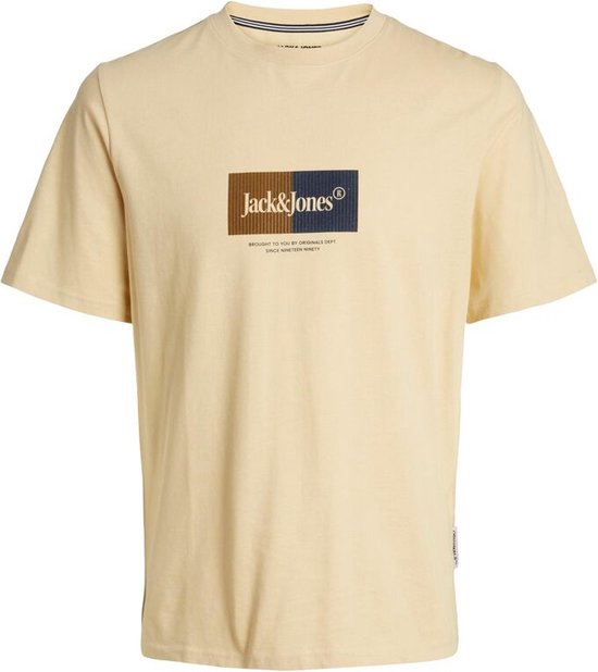 Jack & Jones Jack&Jones Dalston Branding Tee Ss Crew Reed Yellow GEEL L