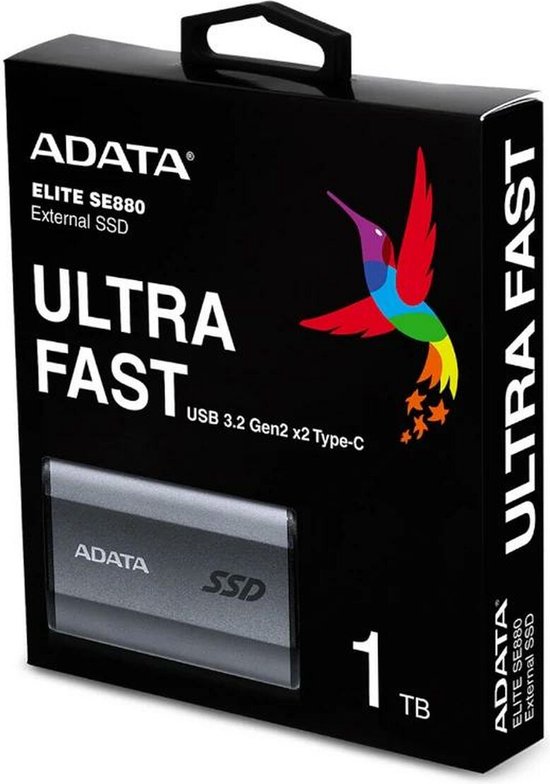 ADATA Elite SE880 - Externe SSD - Hoge Snelheid - 1TB Capaciteit - USB Type-C van Merkloos — afbeelding 3