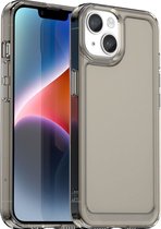 Mobigear Hoesje geschikt voor Apple iPhone 15 Telefoonhoesje Hardcase | Mobigear Crystal Backcover | iPhone 15 Case | Back Cover - Grijs