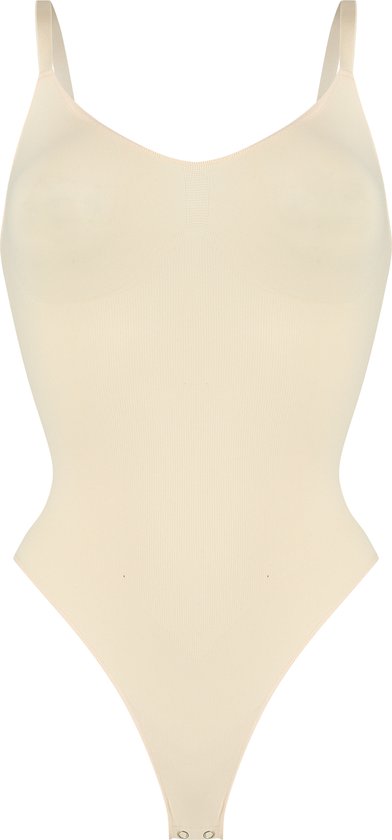 Hunkemöller Seamless High Leg string body Dames Corrigerend ondergoed - Beige