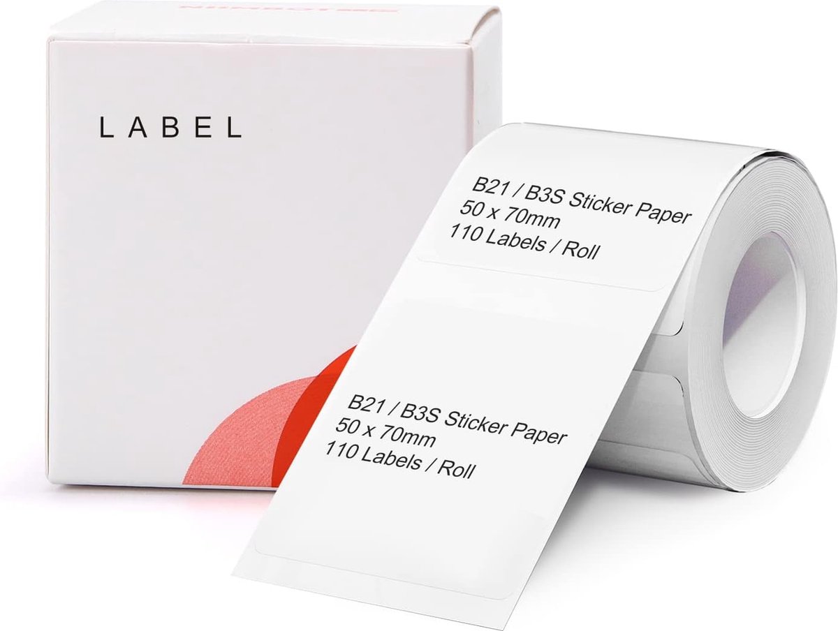 Niimbot - Labels/Etiketten B21/B1 - 50x70mm - 110 vellen - Wit