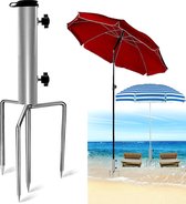 Grondspies, parasol, gazondoorn voor parasol, afneembare parasolhouder, parasolvoet, strand, vloerpluggen, voor strand, weiland, tuin, vrije tijd en camping