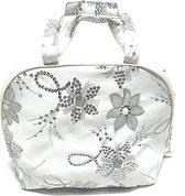 Vagabond-2 Handle Cosmetic Bag-"Diva White" 3175-Afmeting 26 x 12 x 22 cm.