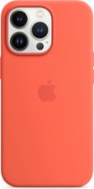 Apple Hoesje Siliconen Geschikt voor iPhone 13 Pro - Apple Silicone Backcover MagSafe - oranje