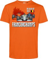 T-shirt Skyline Francorchamps 2023 | Formule 1 fan | Max Verstappen / Red Bull racing supporter | Oranje | maat XL