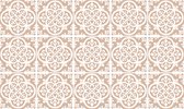 Ulticool Decoratie Sticker Tegels - Mandala Sepia Beige Accessoires Versiering Achterwand - 15x15 cm - 15 stuks Plakfolie Tegelstickers - Plaktegels Zelfklevend - Sticktiles - Badkamer - Keuken