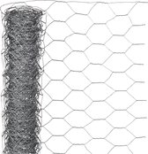 Nature Schermgaas - 2x - grijs - verzinkt staal - 50 x 500 cm - zeskantig maaswijdte 25 x 25 mm