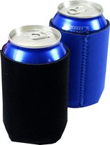 Refroidisseurs de canettes adaptés aux canettes de 330 ml / 355 ml - 10 cm x 6,5 cm - Bières et boissons gazeuses - 2 pièces - Zwart et Blauw