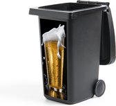 Container sticker Heerlijk biertje op een zwarte achtergrond - 38x80 cm - Kliko sticker