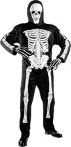Widmann - Spook & Skelet Kostuum - Full-Body Skelet Kostuum Jongen - Zwart / Wit - Maat 116 - Halloween - Verkleedkleding