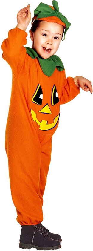 Pompoen Kostuum | Kleine Oranje Grijnzende Pompoen Kind Kostuum | | Halloween | Verkleedkleding