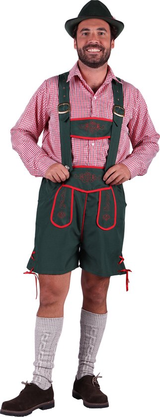 Landhaus dünn mit Stickerei typische Oktoberfest Lederhose