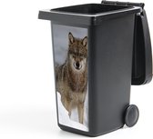 Container sticker Wolf - Sneeuw - Dieren - 38x80 cm - Kliko sticker