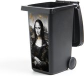 Container sticker Mona Lisa - Goud - Zwart - 44x98 cm - Kliko sticker