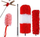 Brosse de dépoussiérage télescopique en microfibre avec balai d'angle  flexible élimine sans effort la poussière et les toiles d'araignée