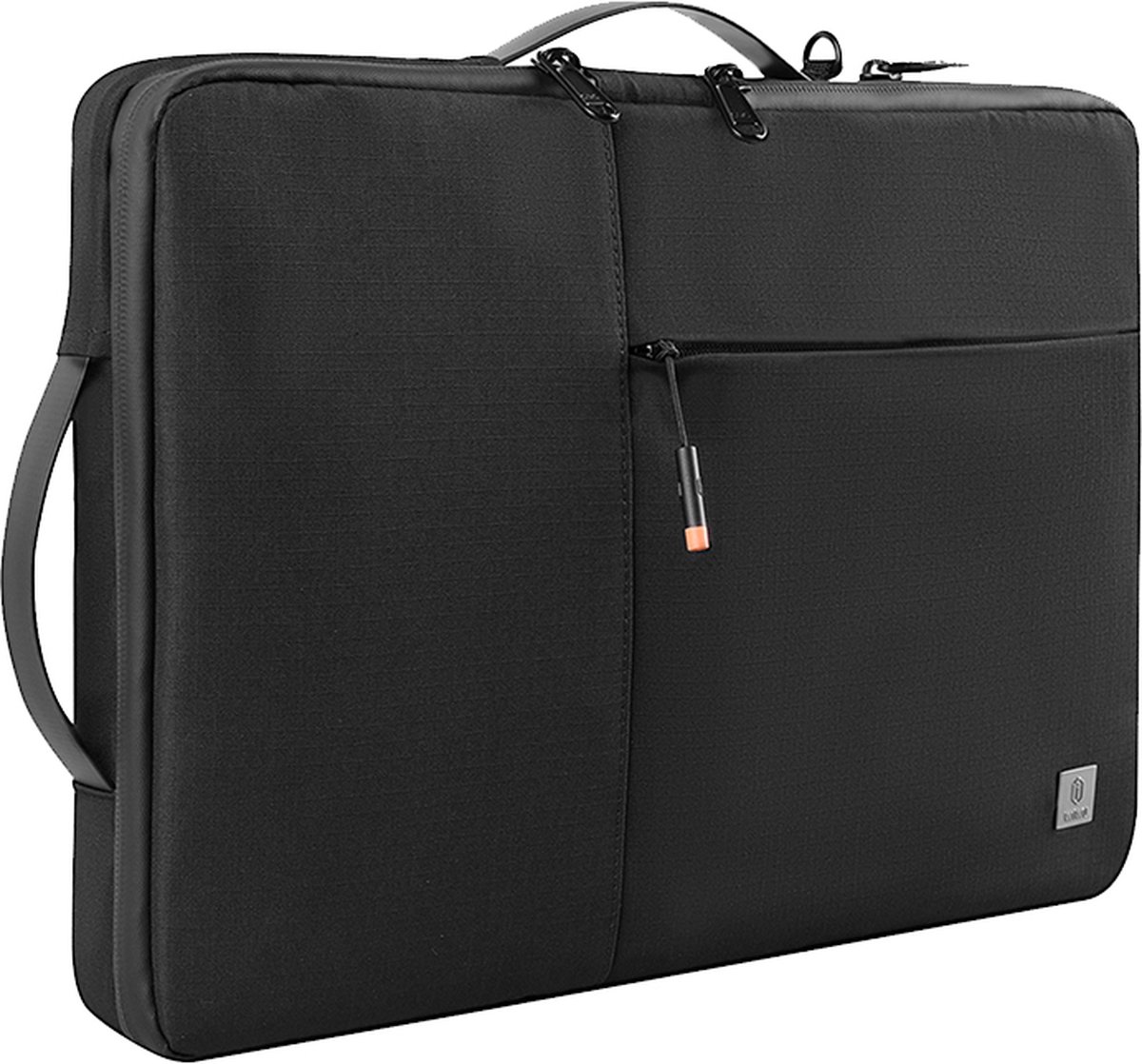 Laptoptas 14 Inch - Laptophoes Met Ritssluiting - Sleeve Alle Merken - Tas Alle Laptops Tot 14 Inch - Met Accessoiresvakken - Waterbestendig - Anti Diefstal - Zakelijke Laptoptas - Veel Vakken - Laptopsleeve - Zwart