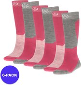 Apollo (Sports) - Skisokken Unisex - Pink Design - Maat 39/42 - 6-Pack - Voordeelpakket