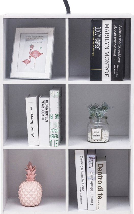 Boekenkast met drie grote schappen in wit ✔️Petite Amélie Boekenkast met drie grote schappen in wit ✔️Petite Amélie
