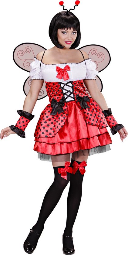Widmann - Lieveheersbeest Kostuum - Schattig Lieveheersbeestje - Vrouw - Rood - Medium - Carnavalskleding - Verkleedkleding