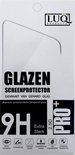 Verpakking met 'Glazen Screenprotector', 'Gemaakt van Gehard Glas', '9H Extra Sterk'.