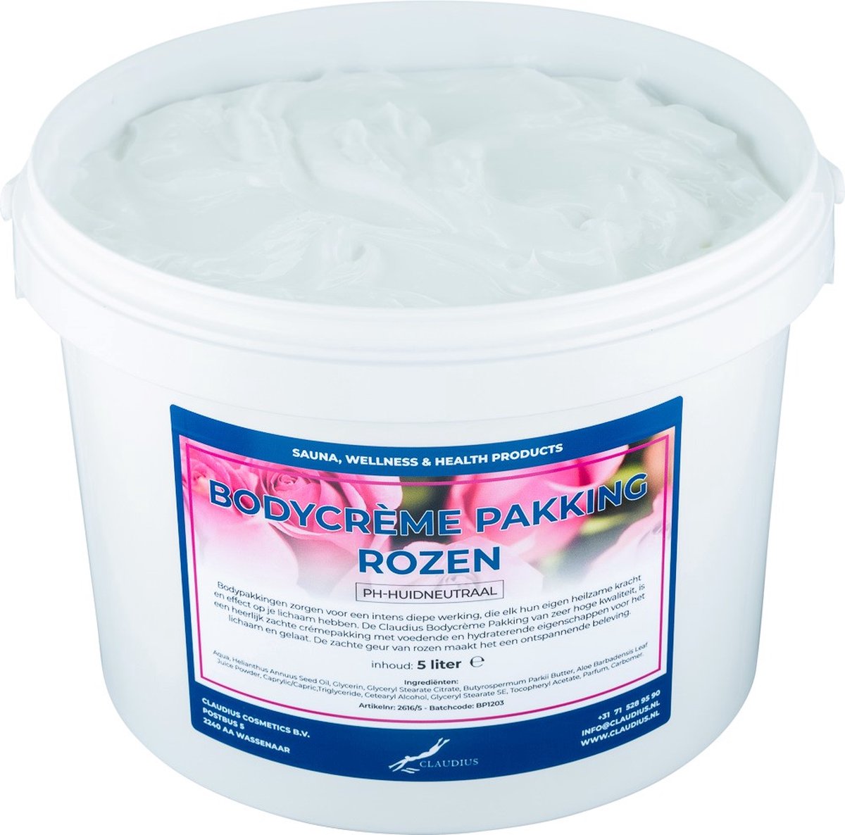 Bodycrème Pakking Rozen 2,5 liter
