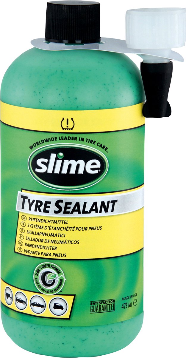 Slime Navulfles Bandendichter 473ml – Voor Smart Repair Set – Dicht Lekken tot 6 mm – Voor Auto & meer
