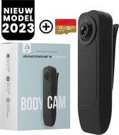 YE® Bodycam - FullHD 1080P/30fps - Bewegingsdetectie - Continu (Loop) Opname - Oplaadbaar - Action Cam - Spy cam - incl. 32GB SD-kaart - Nederlandse Handleiding