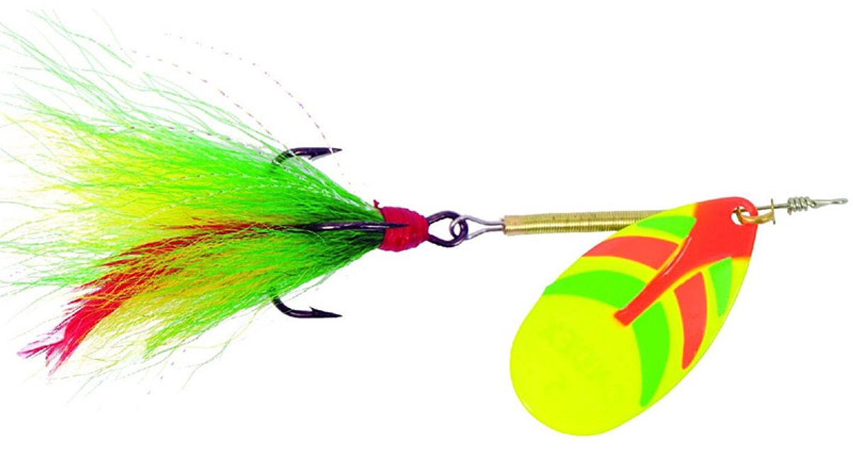 Ondex Buck Spinner maat 6 – 9,0 gram met enkel blad Fire Tiger