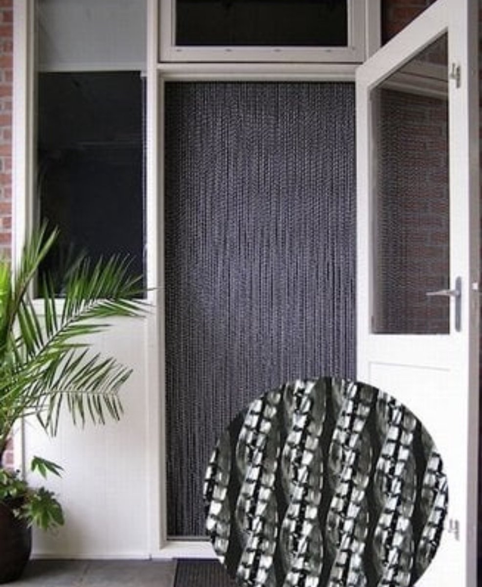 Liso Vliegengordijn Manacor - Draadgordijn Zwart/Transparant - 100 x 230 cm