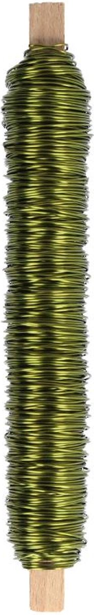 Wikkeldraad Olijf Groen | 0,50mm x 50m | 100 g