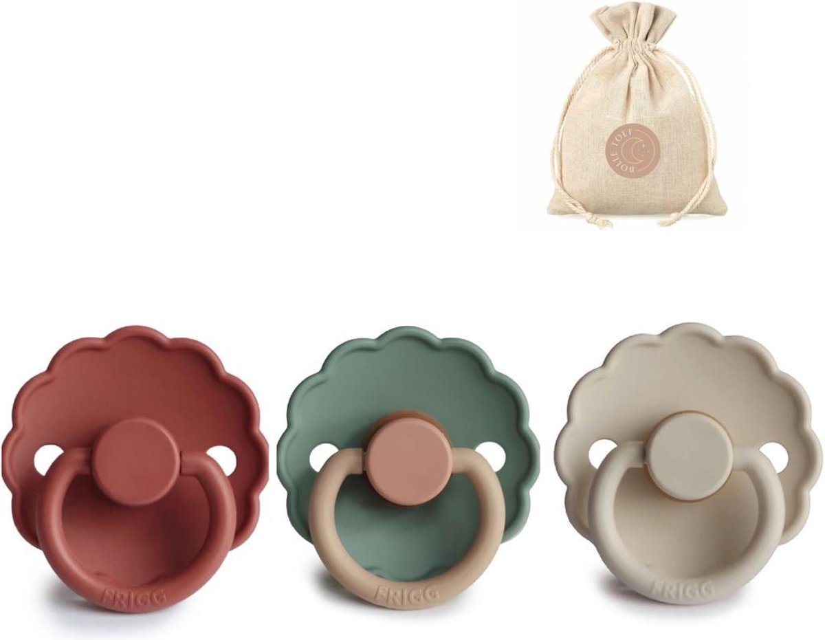 Goedkoopste FRIGG Daisy T1 - baked clay, willow, sandstone Bolletoet speenzakje - 0-6 maanden