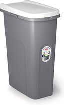 Afvalbak - 'Home Eco System' - afvalscheiding - Prullenbak - Afvalbakje - 40 Liter - Wit