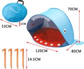 RAMBUX® - Tente de Plage - Piscine - Blauw Baleine - Tente Pop Up - Résistante aux UV et au Vent - Piscine Bébé - Tente de Jeu Paravent