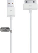 OneOne 1,0 m oplaadkabel. USB kabel met dock stekker. Universele laadkabel is uitsluitend geschikt voor de oude Apple iPhone, iPod en iPad series met brede dock stekker.