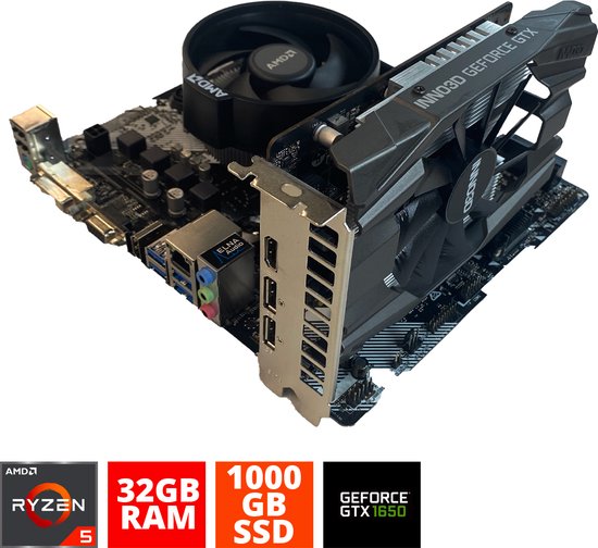 ScreenON - Premium GTX Upgrade Set - V2 - (Ryzen 5 + 32GB RAM + 1TB M.2 SSD + Geforce GTX 1650) -