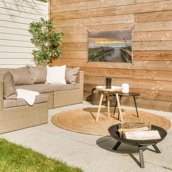 Décoration de jardin Plage - Mer - Dune - Allée - 60x40 cm - Poster de jardin - Toile de jardin - Poster extérieur