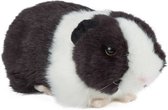 Pluche zwarte cavia knuffel met geluid 20 cm - Cavia huisdieren knuffels - Speelgoed
