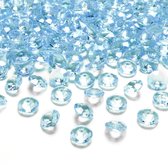 100x Hobby/decoratie turquoise blauwe diamantjes/steentjes 12 mm/1,2 cm - Kleine kunststof edelstenen