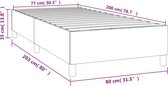 vidaXL - Bedframe - stof - donkergrijs - 80x200 - cm