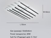 LuxiLamps - 6 Waves Plafondlamp - Smart lamp - Zwart - Moderne Lamp - Afstandsbediening en APP - Woonkamerlamp - Plafonniere