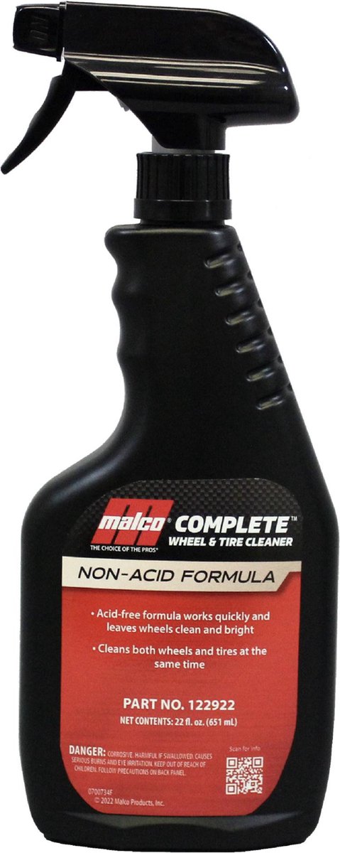 MALCO - Complete™ Wiel- & Bandenreiniger - zuurvrije Formule - 650 ml.