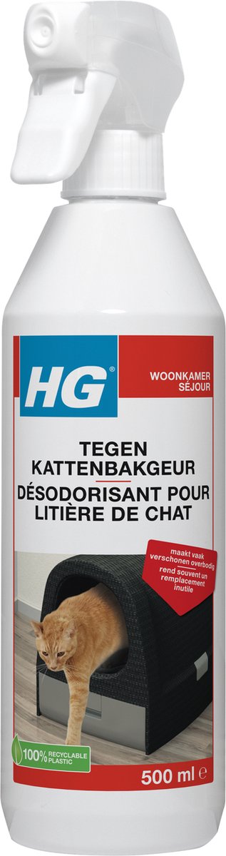 HG tegen kattenbakgeur - 500ml - ongevaarlijk voor dier en mens - geurloos